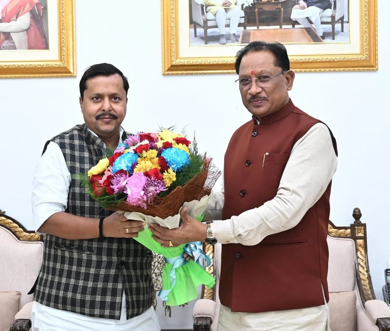 CG News: CM विष्णु देव साय की, बिहार के पथ निर्माण मंत्री नितिन नवीन से सौजन्य भेंट