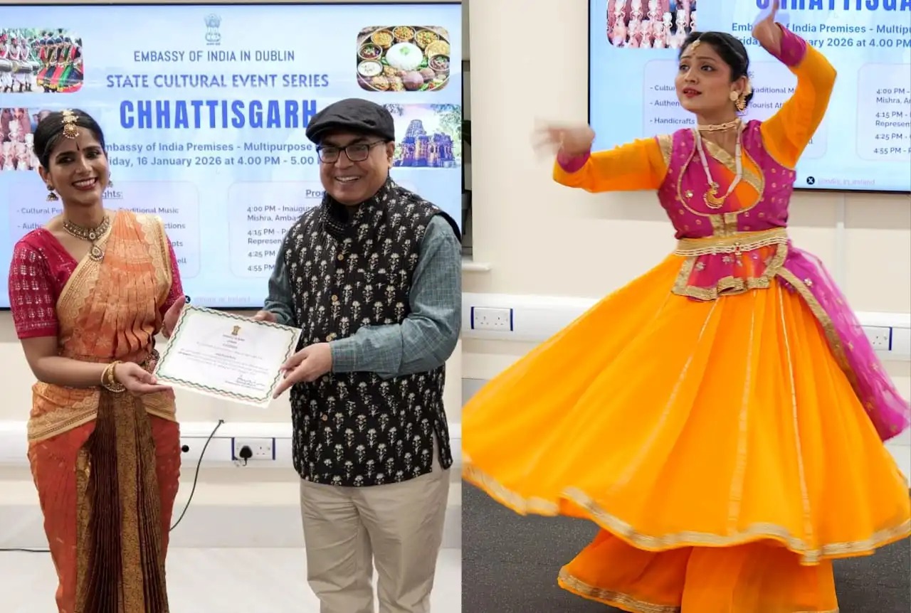 CG News: आयरलैंड की राजधानी डबलिन में छत्तीसगढ़ की कला और संस्कृति का भव्य प्रदर्शन