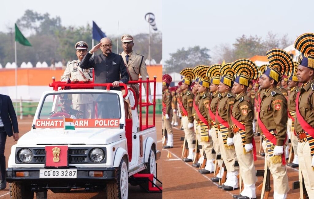 CG News: राजधानी में हर्षोल्लास के साथ मनाया गया 77वां गणतंत्र दिवस, राज्यपाल डेका ने दी परेड की सलामी
