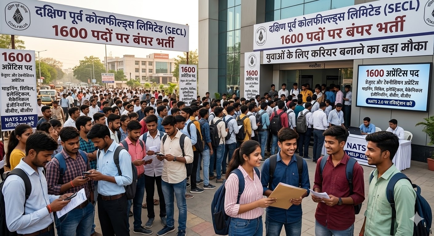 CG News: SECL में 1600 पदों पर बंपर भर्ती, युवाओं के लिए करियर बनाने का बड़ा मौका