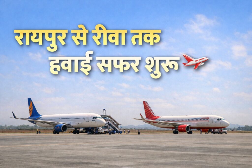 CG News: रायपुर से रीवा तक हवाई सफर शुरू, अब 1 घंटे 10 मिनट में तय होगा लंबा सफर
