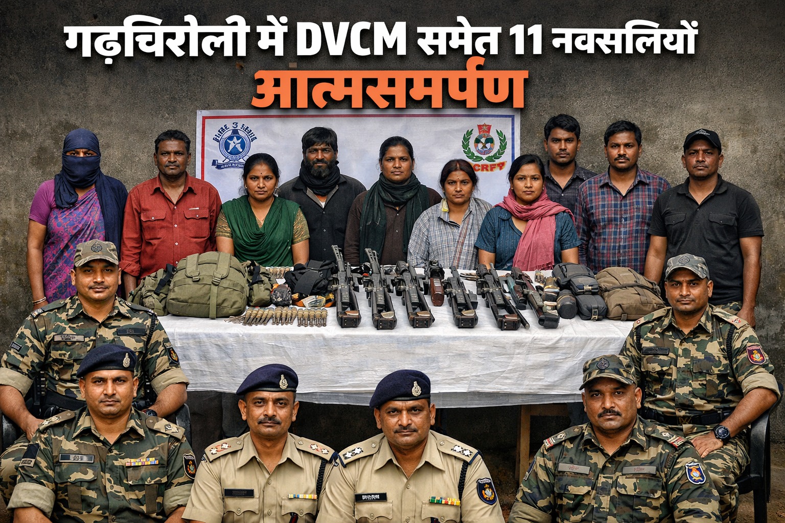 CG News: गढ़चिरौली में DVCM समेत 11 नक्सलियों का आत्मसमर्पण, मुख्यधारा में लौटे 68 लाख के इनामी