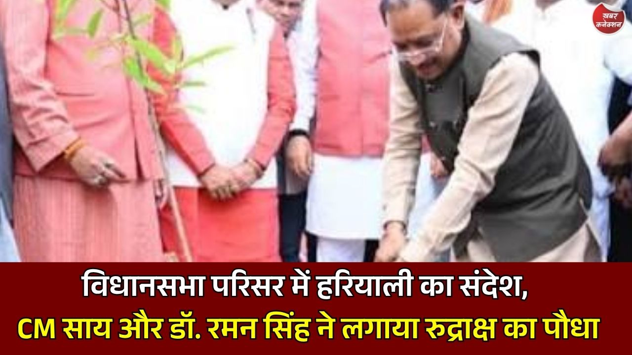 CG News: 'एक पेड़ मां के नाम 3.0' अभियान, छत्तीसगढ़ विधानसभा में CM साय सहित विधायकों ने किया पौधारोपण