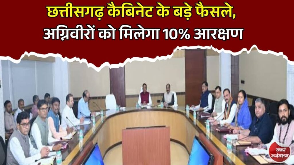 CG News: CM साय की कैबिनेट बैठक में बड़े फैसले, किसानों के लिए उर्वरक समिति और अग्निवीरों के लिए आरक्षण को मंजूरी