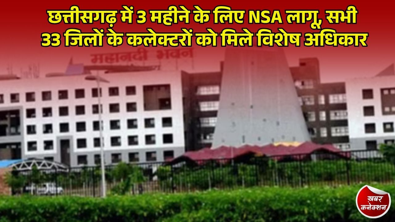 CG News: छत्तीसगढ़ में अगले 3 महीने तक लागू रहेगा NSA, 33 जिलों के कलेक्टरों को मिलीं विशेषाधिकार शक्तियां