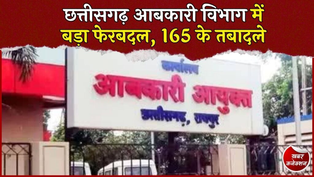 CG News: आबकारी विभाग में 165 अधिकारी-कर्मचारियों का तबादला, जिला अधिकारी से कांस्टेबल तक बदले कार्यस्थल